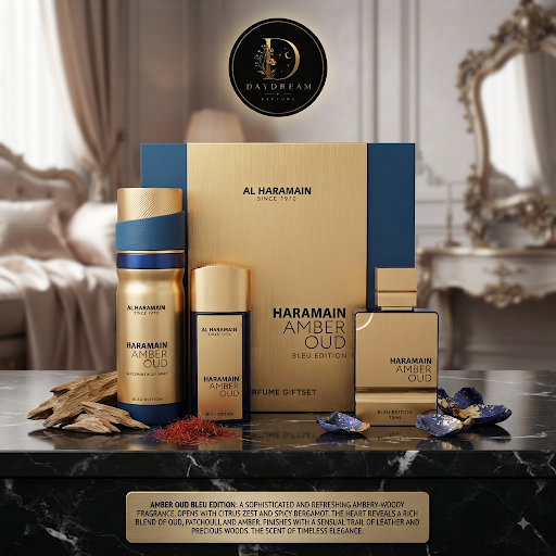 Al Haramain Amber Oud Bleu Edition perfume gift set,unisex